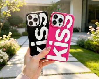 Personalized Kiss iPhone Case: Soft Silicone Protective Cover, INS Style