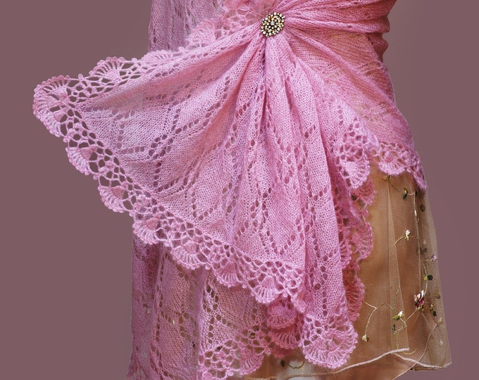 LILIEN Lace Stole (PDF) Knitting instructions crochet lace