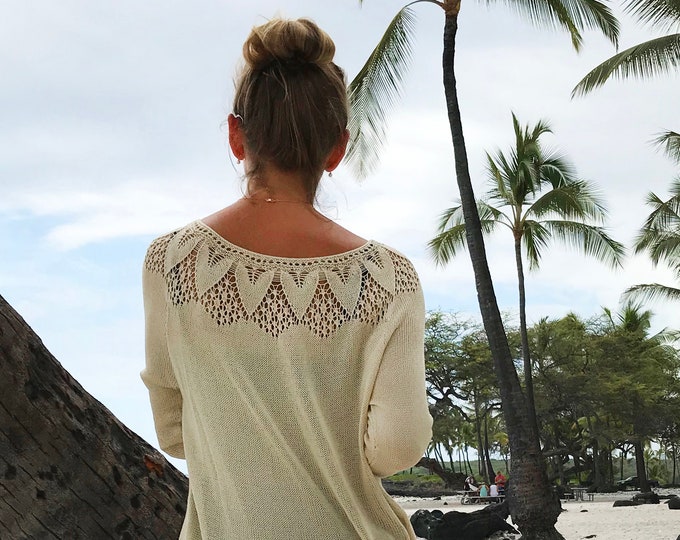 HAWAII Blouse (PDF) Pullover Knitting Pattern