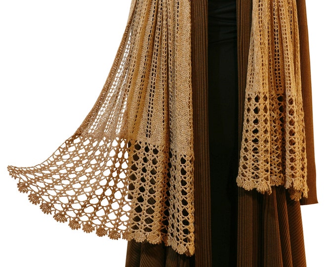 JULIA lace scarf (PDF) Knitting instructions crochet lace