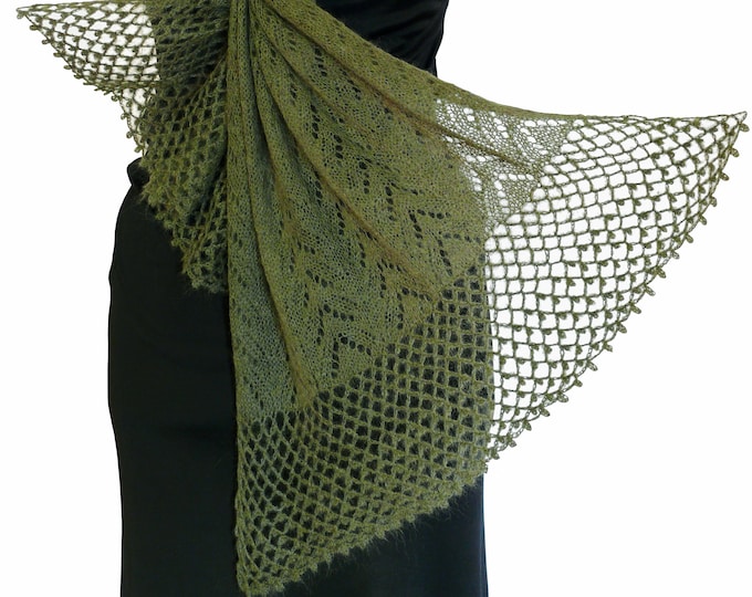 LEILA Lace Scarf (PDF) Knitting Pattern Crochet Lace