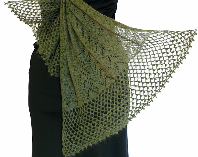 LEILA lace scarf (PDF) Knitting instructions crochet lace