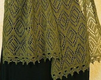 RAJASTHAN openwork pattern scarf (PDF) instructions