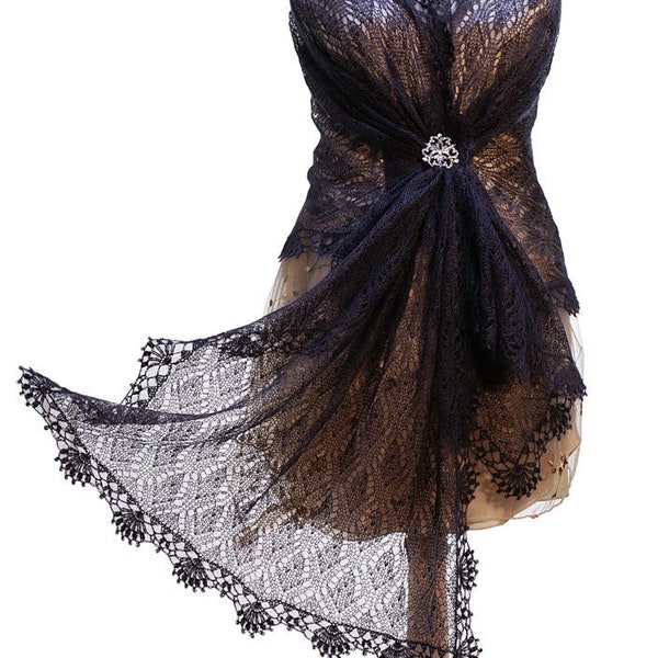 VICTORIA Fine Art Lace Stole superfine Pattern (PDF)