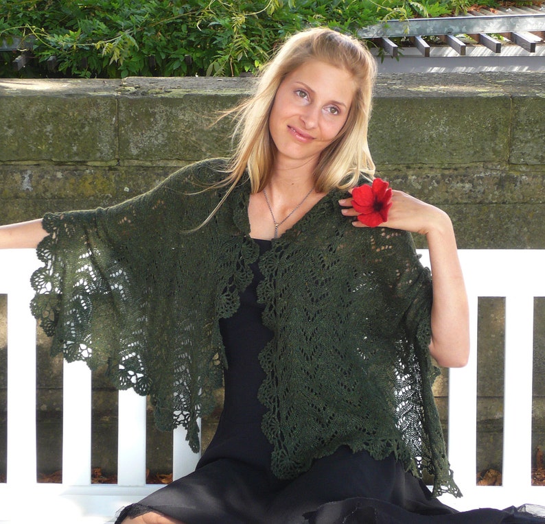 WOOD FAIRY Lace stole PDF Knitting Pattern image 4