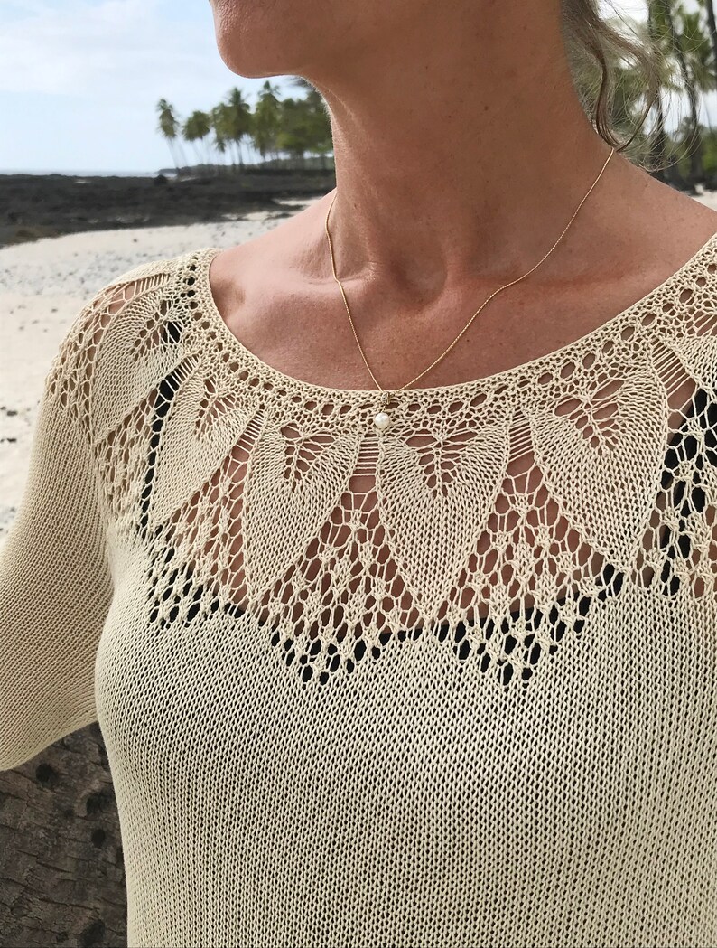 HAWAII Blouse PDF Pullover Knitting Pattern image 7