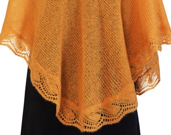 Patron tricot dentelle ondulée poncho WAVE (PDF)