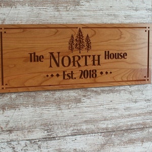 Family Name Sign Custom Cabin Sign Lakehouse Sign Lake House Sign ...