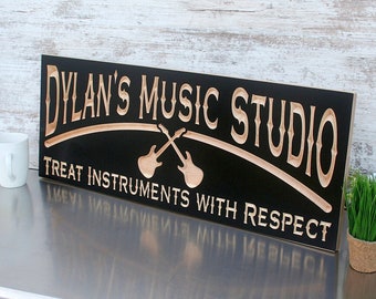 Groomsmen Gift Music Bar Sign; Personalized Guitar Man Cave Display Art; Custom Wedding Decor; Carved Wooden Rustic Plaque; GR-B