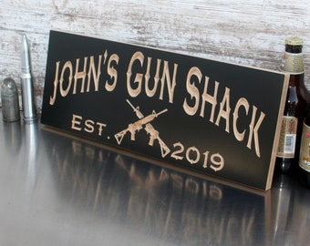Gunsmith Room Sign Carved Wooden Sign Gifts For Hunters Man Cave Sign Garage Sign Shop Sign Benchmark Signs CM-B