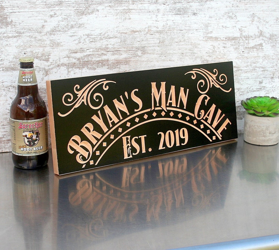 Man Den Signs Man Cave Custom Garage Sign; Perfect Gift for Dad or Grandpa ...