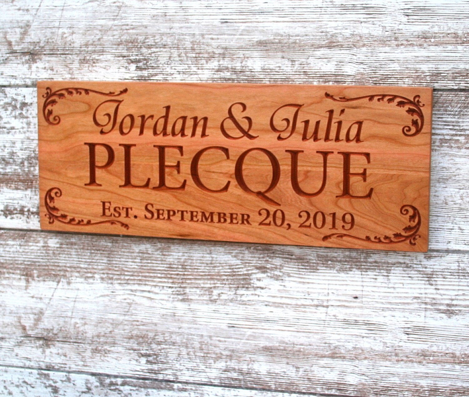 Personalized Last Name Wood Sign Wood Established Sign Etsy