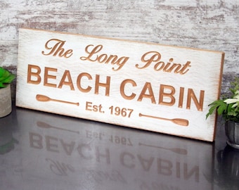 Wedding Gift; Personalized Lake House Name Sign; Custom Front Porch Cabin Plaque; Family Established Lodge Decor; Lakehouse Wall Art; LC-K