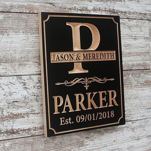 Custom Engraved Family Name Wood Sign, Personalized Wooden Plaque, Home ...