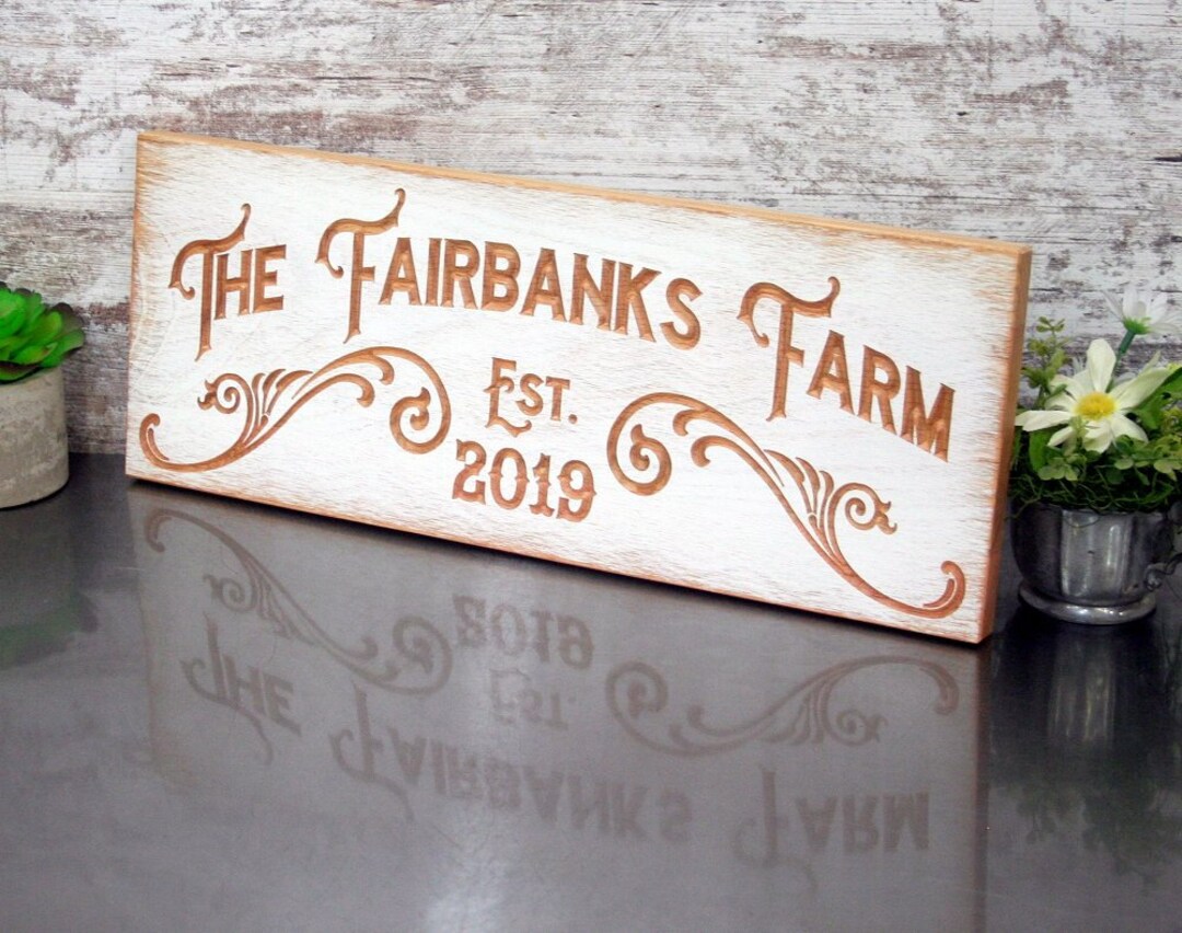 Customized Rustic Farmhouse Wedding Sign; Personalized Last Name Ranch ...