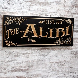 Custom Bar Sign, Custom Pub Sign, Craft Beer Sign, Personalized Pub, Pub Sign, Carved Wood Sign, Benchmark Signs