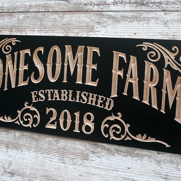 Family Ranch Sign Family Farm Sign Wedding Date Sign Fixer Upper Sign Farmhouse Sign Benchmark Custom Signs BW-B