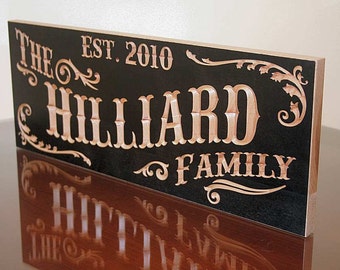 Parent Wedding Gift Personalized Family Sign Custom Last Name Sign Last Name Sign Wood Sign 50th Anniversary Gift For Parents  RB-B