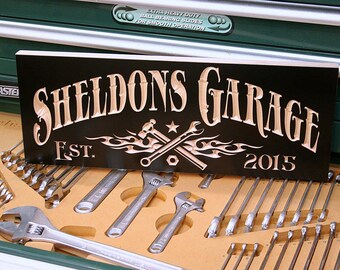 Garage Sign Man Cave Sign Personalized Sign Guy Cave Sign Carved Wooden Sign Guy Gift Custom Sign Benchmark Signs DG-B