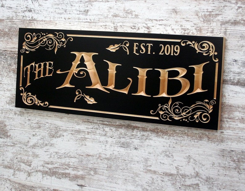 Custom Bar Sign, Custom Pub Sign, Craft Beer Sign, Personalized Pub, Pub Sign, Carved Wood Sign, Benchmark Signs