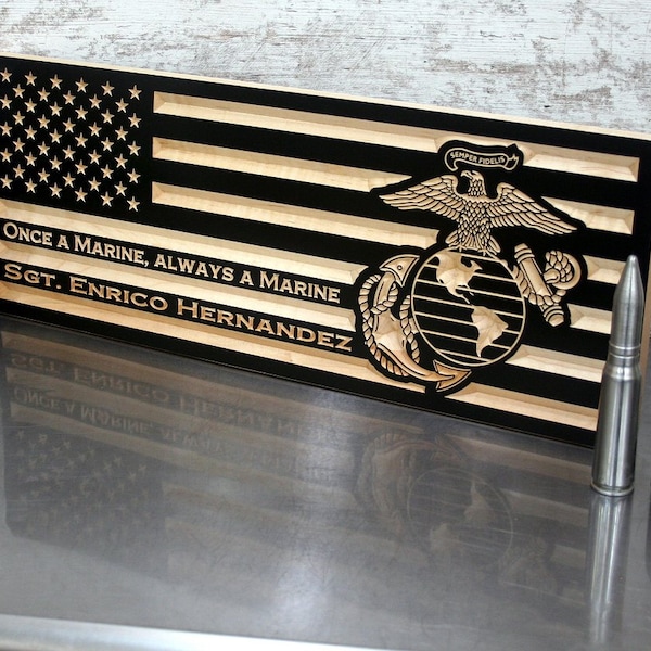 Armed Forces Sign Military Sign USMC Military Retirement Sign Veteran Gift Idea Patriotic Flag Signs MG-B