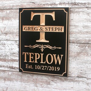 Custom Engraved Family Name Wood Sign, Personalized Wooden Plaque, Home ...