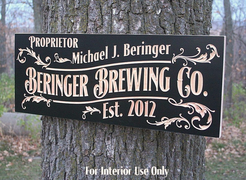 Custom Bar Theme Sign Custom Bar Sign Rustic Tavern Decor Etsy