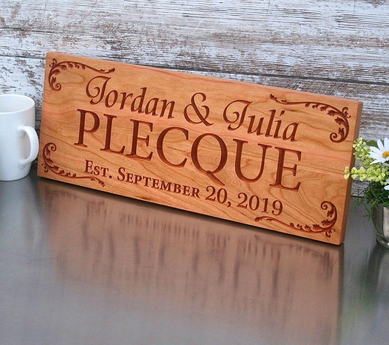 Personalized Last Name Wood Sign Wood Established Sign Etsy