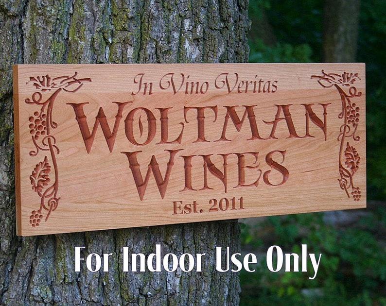 Wine Cellar Sign Carved Wood Sign Micro Brewery Sign Basement Etsy