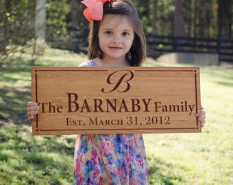 Family Established Sign Custom Name Sign Custom Wedding Gift Parents Of The Bride Gift Wood Sign Gift Sign Personalized Gift WW-C