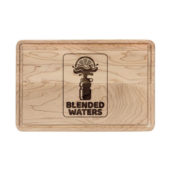 Blended Waters Wooden Cutting Board | Engraved Serving Board