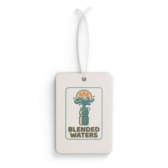 Blended Waters Car Air Freshener | Citrus Wave Illustration