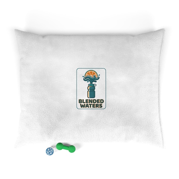Blended Waters Logo Pet Bed | Retro Ocean Wave Emblem