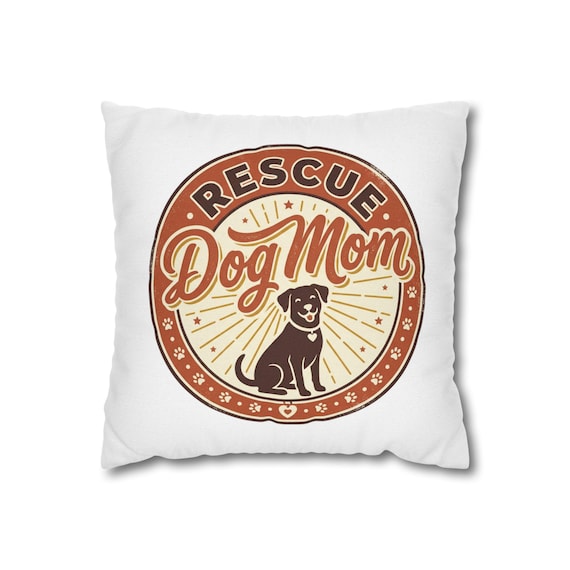 Dog Mom Pillowcase | Spun Polyester Square Pillowcase