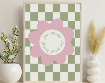 Lámina decorativa para imprimir - "Crece a través de tus experiencias"