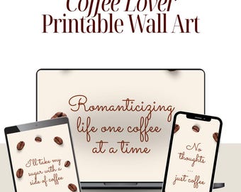 Lámina decorativa para amantes del café (descarga digital)