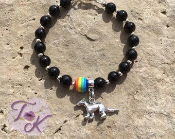 Pet Sympathy Gift, Ferret Rainbow Bridge, Rainbow Bridge Bracelet, Pet Loss Jewelry, Rainbow Bracelet, Pet Parent, Memorial Bracelet, Ferret