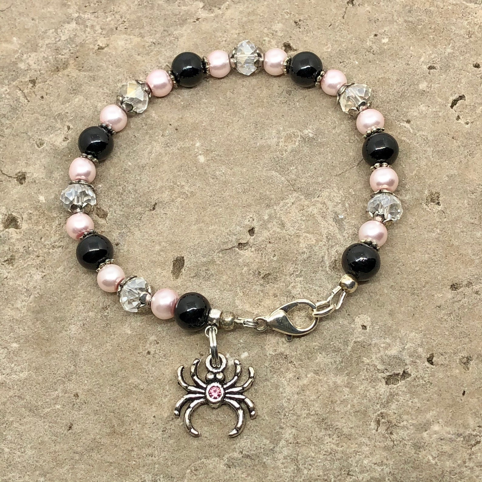 Spider Charm Bracelet Spider Gift Spider Lover Spider Etsy