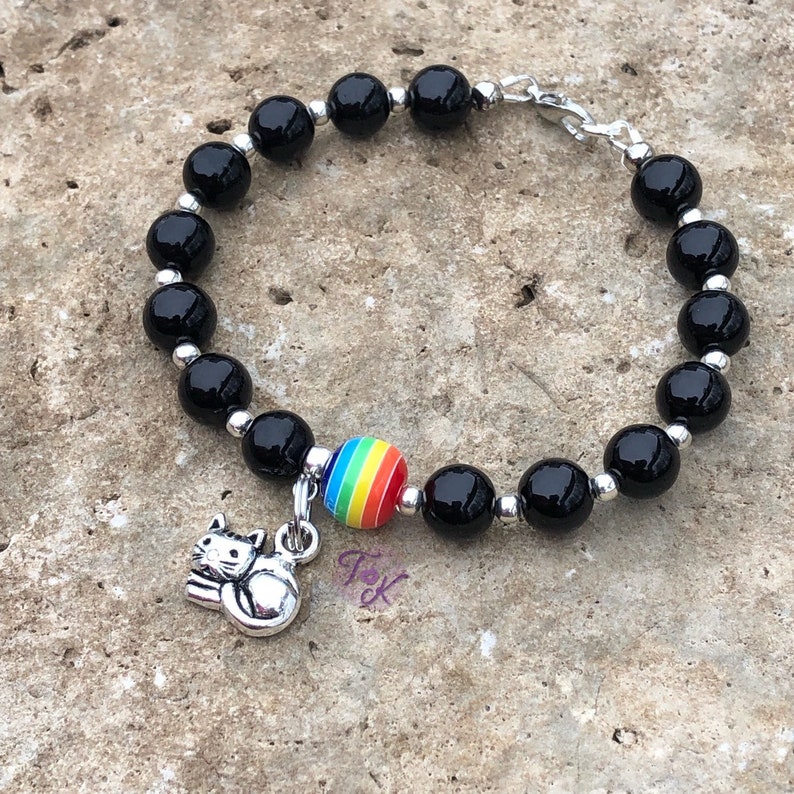 rainbow bridge bracelet cat