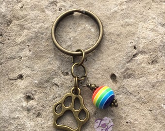 Pet Sympathy Gift, Rainbow Bridge Key Chain, Memorial Key Chain, Rainbow Bridge, Pet Loss Jewelry, Memorial Jewelry, Rainbow Bridge Jewelry