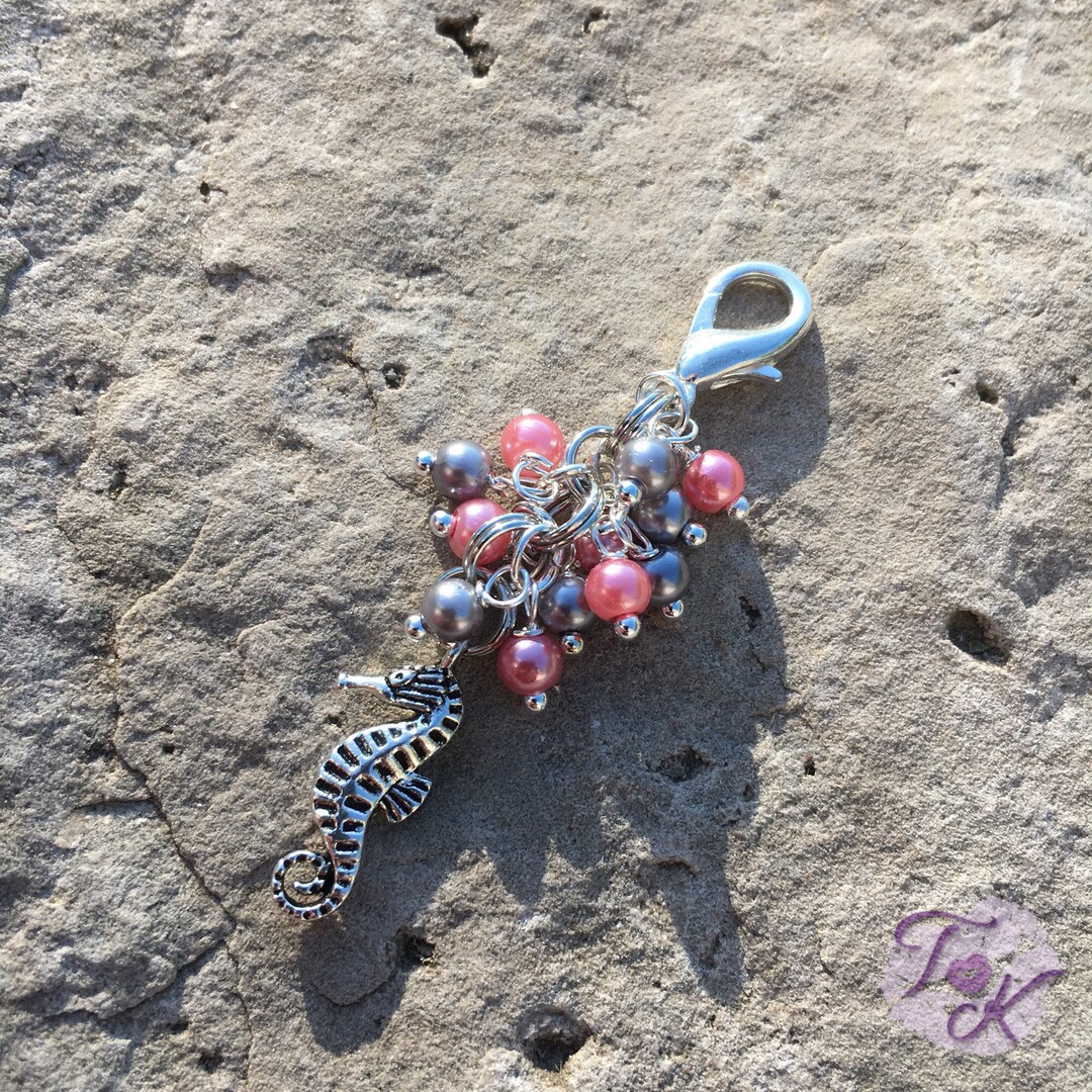 Planner Charm, Seahorse Zipper Pull, Wallet Zipper Pull, Ocean Zipper