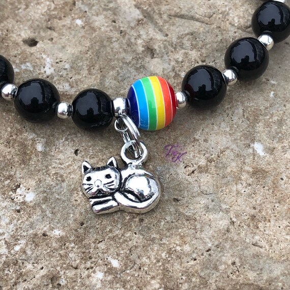 rainbow bridge bracelet cat