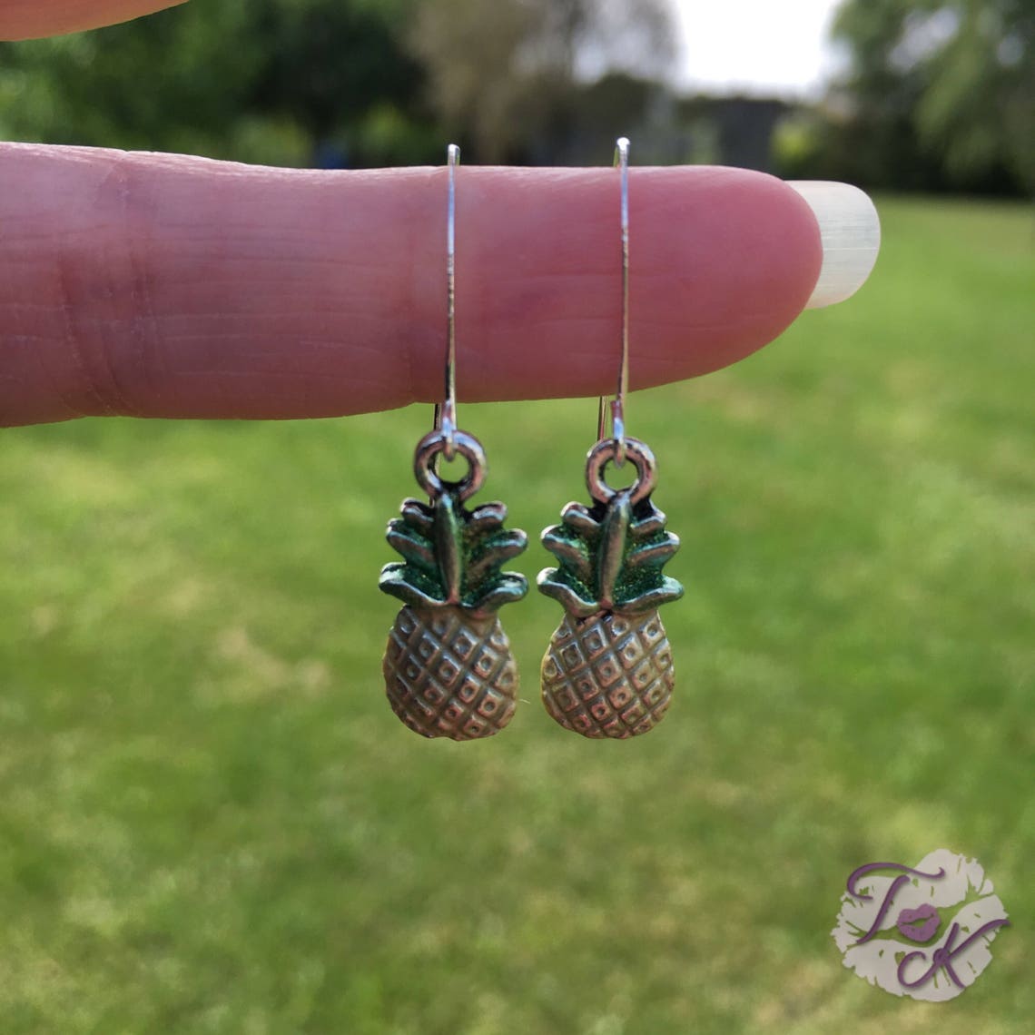 Pineapple Earrings Pineapple Dangle Earrings Fruit Earrings Etsy