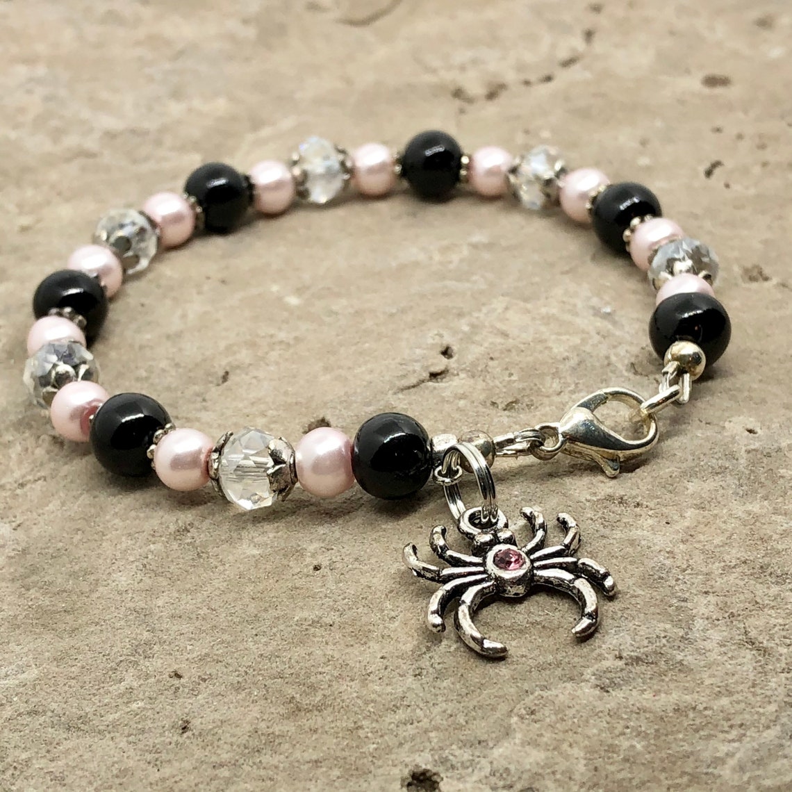 Spider Charm Bracelet Spider Gift Spider Lover Spider Etsy