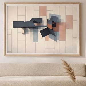 Abstract Architectural Print | Minimalist Technical Drafting Poster  (Digital Download)