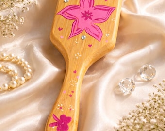 Wooden Hand Painted Hair Brush