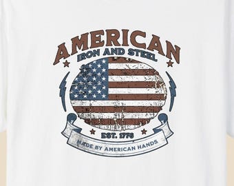 American Iron T-Shirt 250 Years of Heritage Tee USA 250th Anniversary 1776-2026 Vintage Motorcycle Biker Shirt Patriotic Gift Comfort Colors