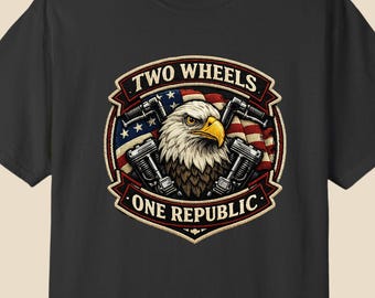Handlebars and Pistons T-Shirt USA 250th Birthday Motorcycle Tee 1776-2026 Vintage Patriotic Biker Shirt Engine Mechanic Gift Comfort Colors