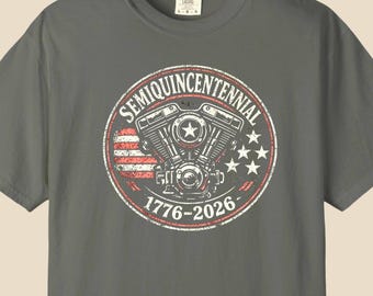 USA 250th Anniversary T-Shirt 1776-2026 Vintage Motorcycle Engine Tee Patriotic Biker Shirt American Flag 4th of July 2026 Gift