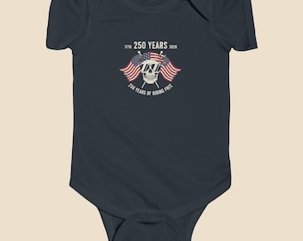 Patriotic Baby Onesie American Eagle Flag Bodysuit 1776-2026 USA 250th Anniversary 4th of July Newborn Outfit Independence Gift